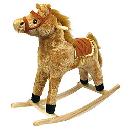 Cowboy Horse Soft Plush Rocking Animal Rocker