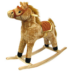 Cowboy Horse Soft Plush Rocking Animal Rocker  