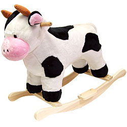 Cow Soft Plush Rocking Animal Rocker  