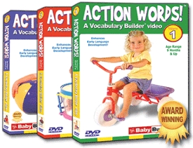 Bee Smart Baby Action Words! A Vocabulary Building Video, Complete 3 Volume Set Baby Bumblebee 