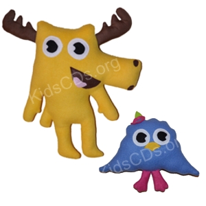 Moose A Moose & Zee Stuffed Soft Plush Toy Set Noggin Tv 