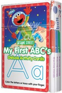 My First Abc's Deluxe Wipe-off Activity Cards W/ Marker Set Sesame Street 