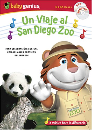 A Trip To San Diego Zoo / Un Viaje Al San Diego Zoo English/spanish Dvd + Bonus Music Cd Set by Baby Genius