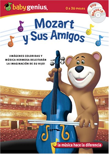 Mozart And Friends / Mozart Y Sus Amigos English/spanish Dvd + Bonus Music Cd Set Baby Genius 