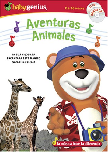 Animal Adventures / Adventuras Animales English/spanish Dvd + Bonus Music Cd Set Baby Genius 