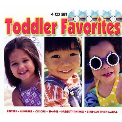 Toddler Favorites - Learn Colors, Letters, Numbers, Shapes, Nursery Rhymes & Birthday Party Songs 4 Cd Music Box Set Twin Sisters 
